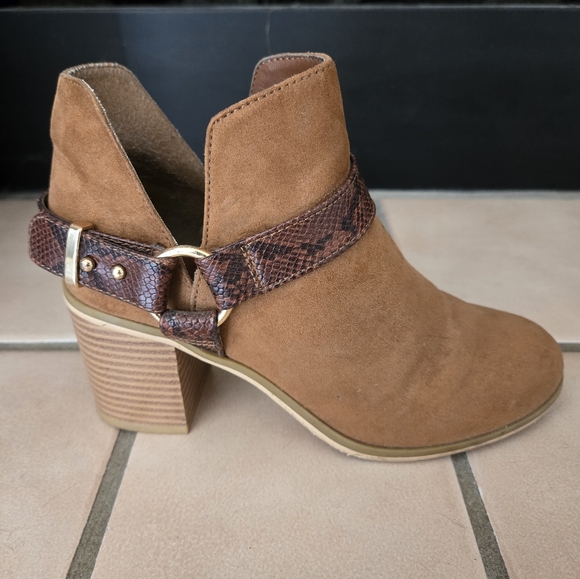 Suede Caramel Booties - Picture 2 of 5